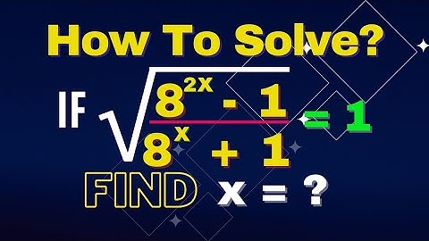 A Nice Radical Problem | Find The Value Of x In This Radical Equation | You Should Know This Trick!
