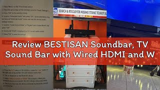 Review BESTISAN Soundbar, TV Sound Bar with Wired HDMI and Wireless Bluetooth 5.0 Home Theater Syste