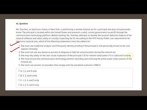 NYS Notary Public iPREP Scenario Q42