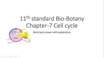 samacheer 11th std bio-botany Unit 3 chapter 7 Cell cycle book back questions|tamil explanation