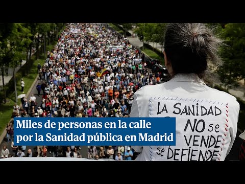 Nueva manifestación en el centro de Madrid en defensa de la sanidad pública