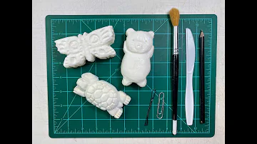 Soap Carving for Kids/Beginners -- Teddy Bear, Butterfly and Turtle