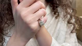 Vidéo: Bague chevaliere Bulgari diamant de 3,40 Cts M-VVS vers 1970 en platine massif . (IGN). Taille 47