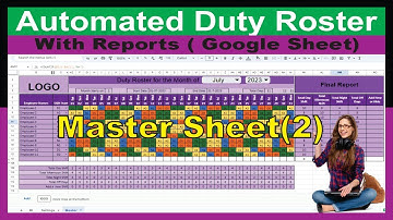 #290-How to Create Automated Monthly Duty Roster in Google Sheet | Automated Shift Schedule (Part-3)