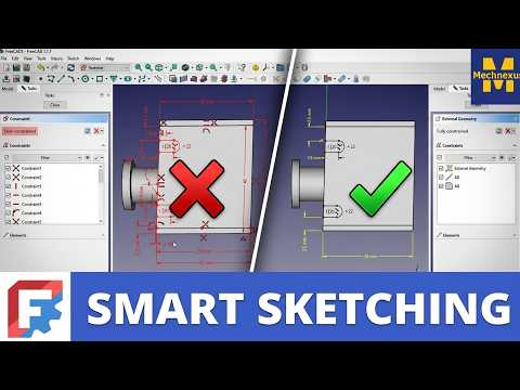 External Project Geometry As Construction in FreeCAD | FreeCAD Tutorial | 3D Modeling | Mechnexus |
