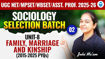 UGC NET/WBSET/MPSET/Asst Prof. 2025 | Sociology PYQs (2015-2025) | Unit 8 Family, Marriage & Kinship