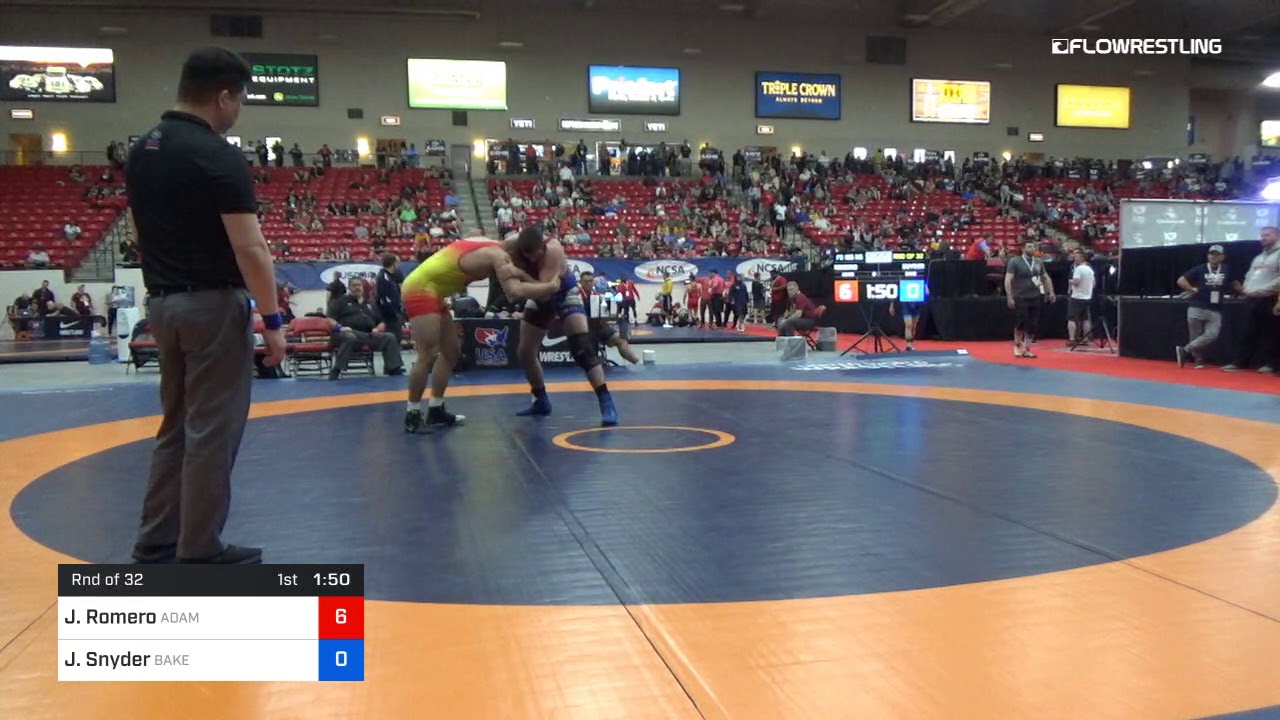 125 Kg Rnd Of 32 James Romero Adams State Wrestling Vs Jarrod Snyder Bakersfield RTC