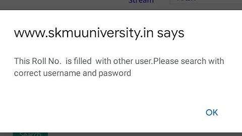 SKMU University Login Problem Solve
