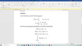 Actuarial SOA Exam P Sample Question 141 (once 192) Solution