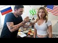 My American Wife Tries Russian Foods!