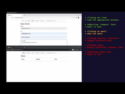 Project 3 - Mail| CS50’s Web Programming with Python and JavaScript | CS50W 2020