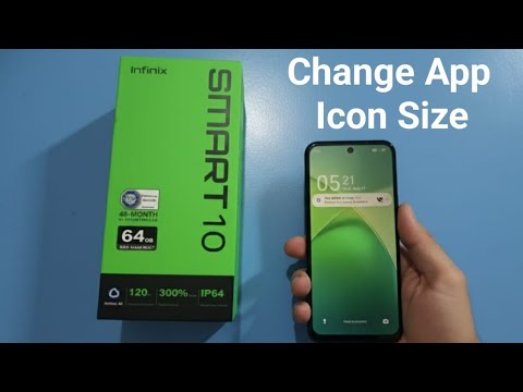 Infinix Smart 10 - How to change App icon size - YouTube