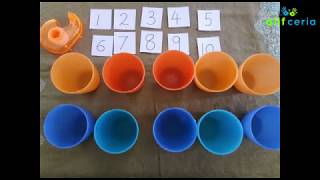 Counting using Cups & Stationery (Simple Math Activity for Kids)