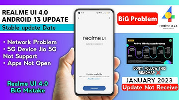 Realme UI 4.0 Android 13 Update/New update News January 2023/Update Problem, Bugs, Network Problem