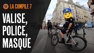 MAD SUITCASE , POLICE CHECK , AND MASKS ! (Paris on bicycle)