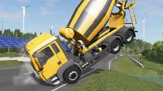 Truck Cars Vs Potholes - Beamng 4 Crash