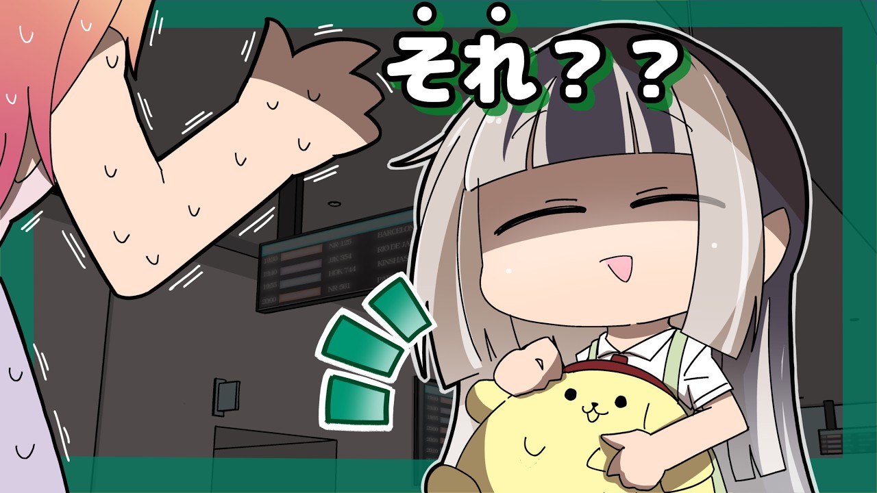 海外旅行中にらでんちゃんの地雷を踏みかける莉々華ちゃん【ホロライブ切り抜き漫画】【儒烏風亭らでん/一条莉々華/ロボ子さん/小鳥遊キアラ】【手描き】