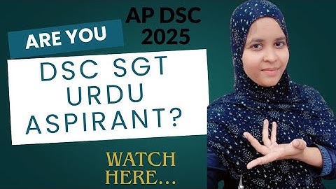 AP DSC 2025 sgt urdu medium ◻️◻️◻️