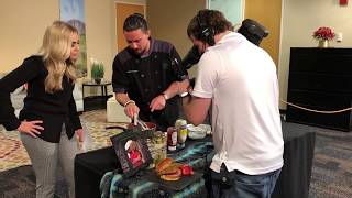 Chef Steven Ferneding On Aztv Demonstrating How To Make Fried Pickles