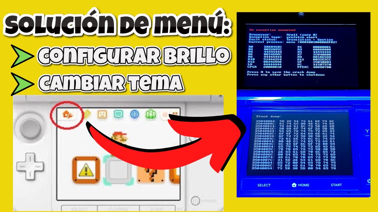 Nintendo 3DS/2DS - Solución a error de menú: Configurar Brillo/Cambiar ...