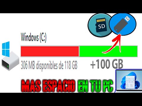 ✅Como AUMENTAR el ALMACENAMIENTO de tu PC/Laptop  con una MicroSD o  USB 💻💾|Hacklife 2023😱