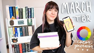 random color generator chooses my march tbr 📚🌈