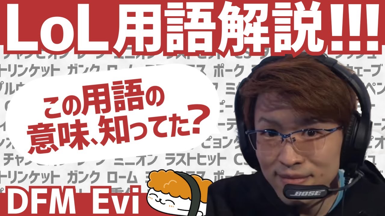よく使うLoL用語をわかりやすく解説します。【DFM Evi】