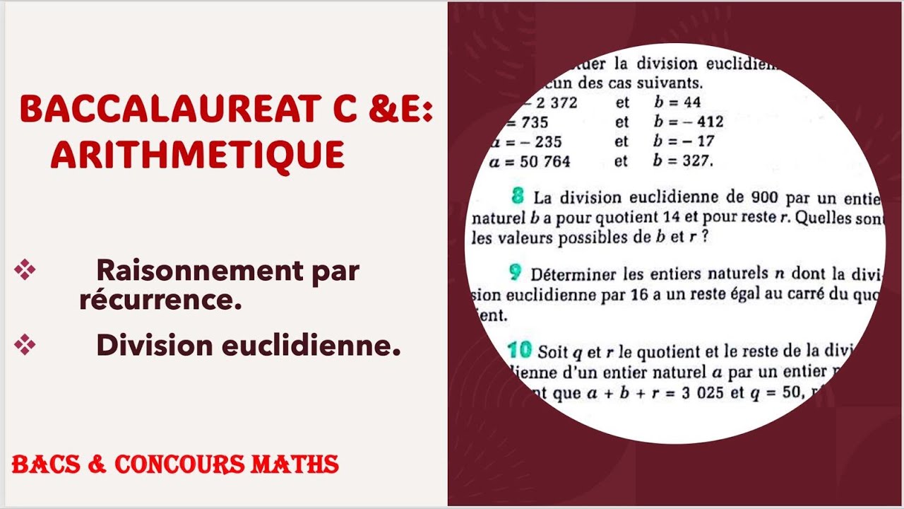Cours1: Arithmétique Tle C& E