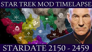 Stellaris Star Trek Galactic Timelapse 2150-2459