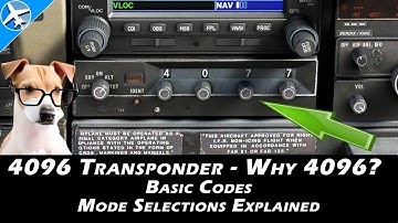 Aircraft Transponders - Basic Functions, Codes, and Why it is Called a 4096 Transponder.