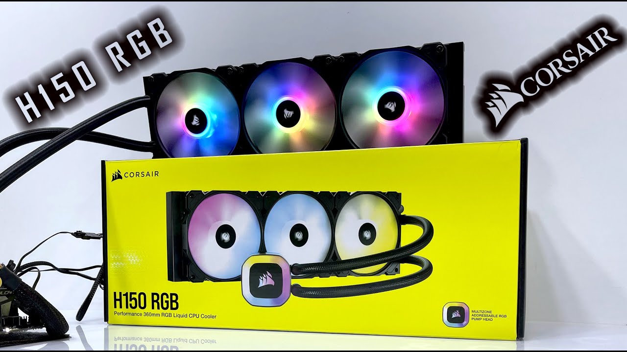 CORSAIR H150 RGB UNBOX INSTALL & TEST 