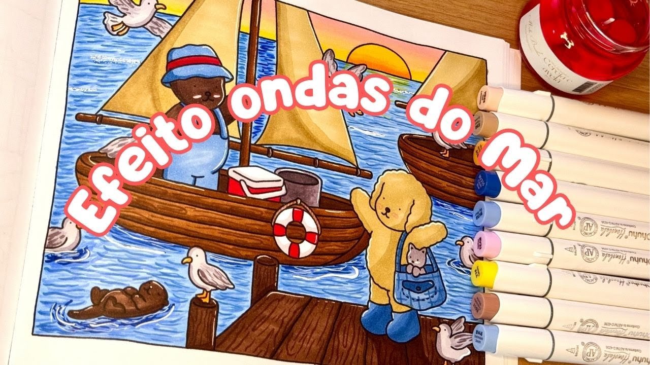 Colorindo Bobbie Goods | Do Dia Pra Noite | Textura de Mar