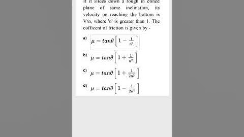 A block moves down a smooth inclined plane of inclination