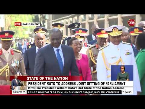 President Ruto Arrives At Parliament Buildings Ahead Of His Third Annual State Of The Nation Address