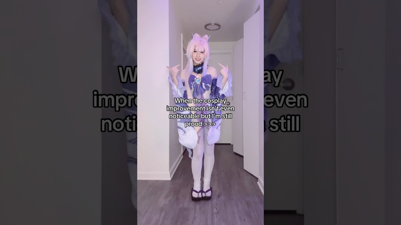 Hint: The wig and sleeves are more character accurate! 🌸 #cosplay #cosplayer #genshinimpact