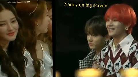 BTS kim taehyung and Momoland Nancy best to ship real movements#taecy#Nankook#btsv #taehyung #Nancy😛