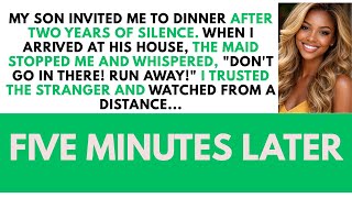 “Run Away!” My Son's Maid Shouted When I Came To His Place For Dinner After Two Years Of Silence...