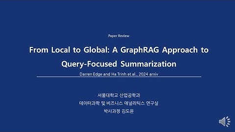 [Paper Review] GraphRAG