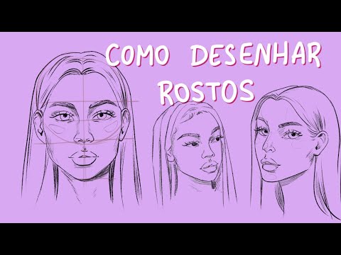 TUTORIAL DE COMO DESENHAR ROSTOS  | PASSO A PASSO DE ROSTOS FEMININOS