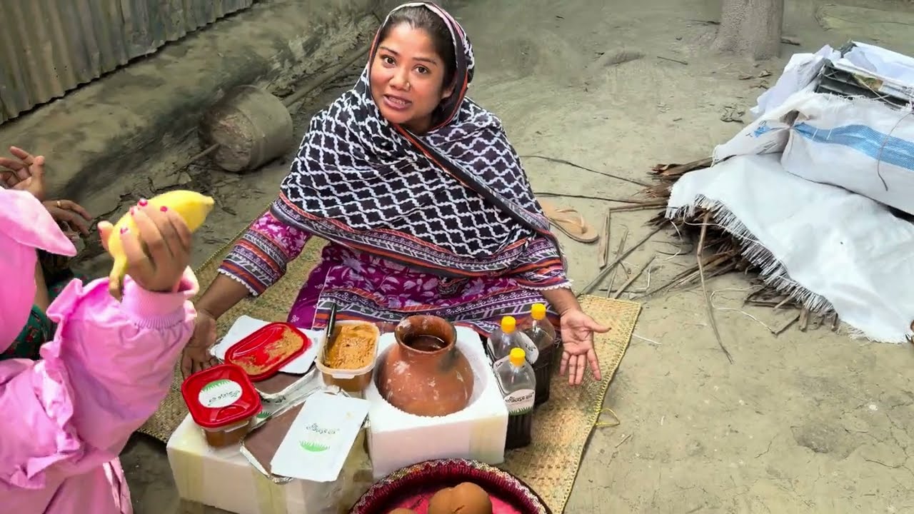 গ্রাম বাংলার ঐতিহ্য নোয়াখালী সব বিখ্যাত পিঠা বানানোর জন্য গুড় নিয়ে চলে আসলাম