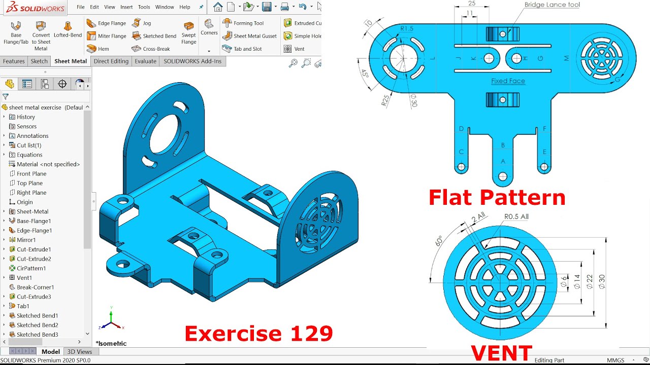 Creating a fold on a face of a flat flange from a sketch line In sheet  metal - Autodesk Community