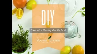 DIY Citronella Essential Oil Floating Candle Jar | Young Living Essential Oils