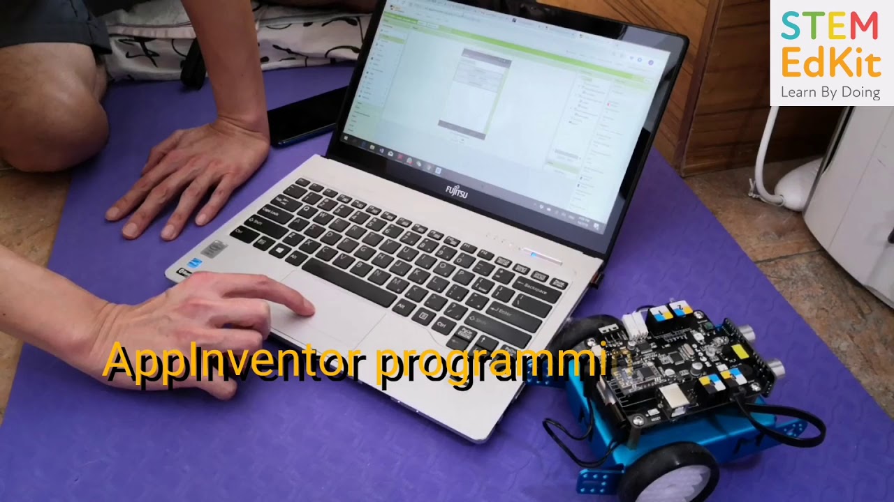 mBot Bluetooth connection with AppInventor - YouTube
