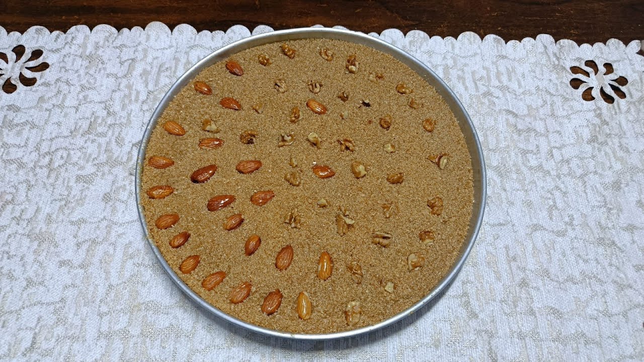 بسبوسه مكرمله بسبوسه بالمايه بسبوسه المحلات 👍🔔