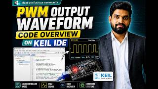 PWM Output waveform Code overview on Keil IDE.