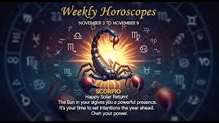 Famous Scorpio ♏ Weekly Horoscope | Nov 3–9 | Solar Return Power Week 🔥 Wealth