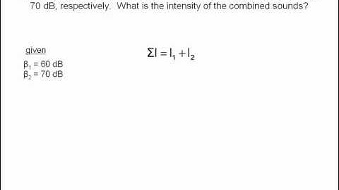 Sound intensity and sound intensity level3 animated physics problem solved