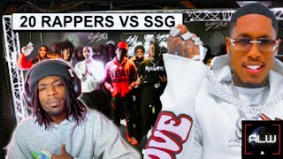 I WOULDVE EASILY WON THIS🤦🏾‍♂️🤯|20 RAPPERS VS 1 RECORD LABEL: SSG (REACTION)