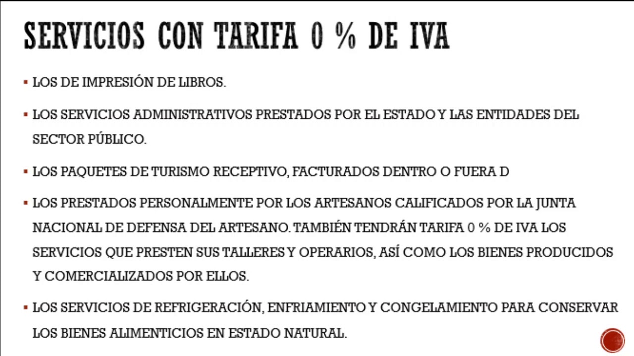 IVA TARIFA 0% - YouTube