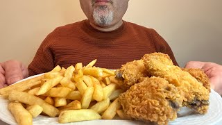 KFC FRIED CHICKEN & FRIES | ASMR (EATING SHOW) ALI EATS SHOW